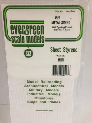 EVERGREEN 4527 .060 STYRENE CORRUGATED SIDING