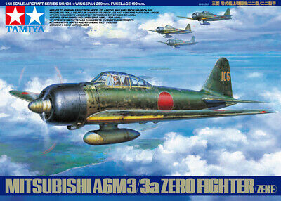 TAMIYA 61108 1/48 MITSUBISHI A6M3/3A ZERO FIGHTER (ZEKE)