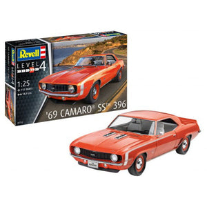 REVELL 67712 1/25 1969 CHEVY CAMARO SS 396 W PAINT AND GLUE