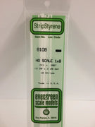 EVERGREEN 8108 .011 X .090 STYRENE HO SCALE STRIPS (1X8)