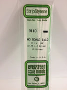 EVERGREEN 8110 .011 X .112 STYRENE HO SCALE STRIPS (1X10)