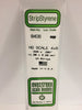 EVERGREEN 8408 .043 X .090 STYRENE HO SCALE STRIPS (4X8)
