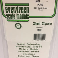 EVERGREEN 9009 .005 STYRENE PLAIN SHEET