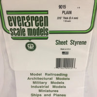 EVERGREEN 9015 .015 STYRENE PLAIN SHEET