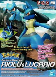 BANDAI 2528754 POKEMON RIOLU & LUCARIO PLASTIC MODEL