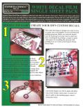 BARE METAL FOIL 119 WHITE DECAL FILM INKJET SINGLE SHEET