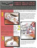 BARE METAL FOIL 120 WHITE DECAL FILM INKJET THREE SHEETS