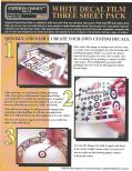 BARE METAL FOIL 125 WHITE DECAL FILM LASER THREE SHEETS